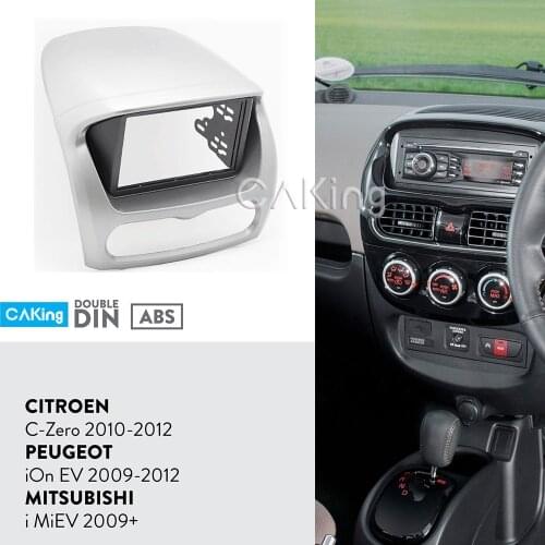 Car Fascia Radio Panel for CITROEN C-Zero Czero 2010-2012 / PEUGEOT iOn EV 2009-2012 Dash Kit Facia Plate Adapter Bezel Console