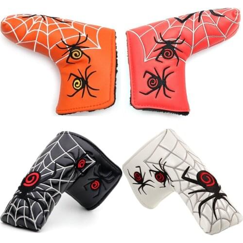 Spider with Silver Web Premium Leather Golf Head Covers for Blade MyTP Putter