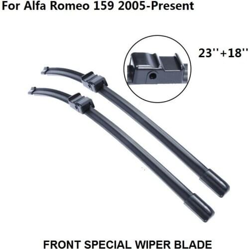 For Alfa Romeo 159 2005-Present 23''+18'' Wiper Blade Accessories For Auto Cars Natural Rubber Wipers