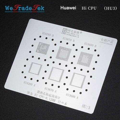 Huawei CPU Tin Planting Solder Template For Hisilicon Huawei 6260 3670 3680 BGA Reballing Stencil Kit