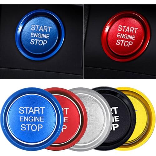 Engine Push Start Stop Button For Audi A4 A5 A7 Q3 Q5 8R B9 Auto Ring Covers Stickers Cap Case Interior Car Styling Accessories