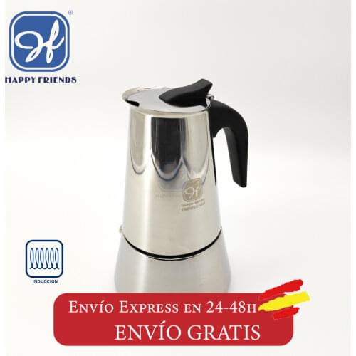 Stainless Steel Induction Italian Espresso Coffee Pot 2 to 10 Cups Happyfriends