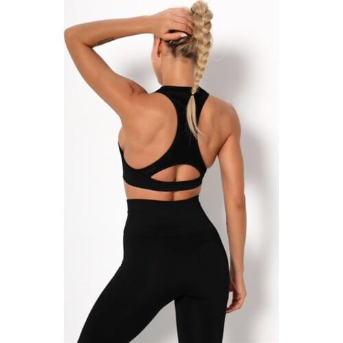 2020 Hot Sale Beautiful back Fitness Gym Sport Bra Comfortable Crop Tops Bra For Woman Sexy Hollow Out Style Workout Clothes