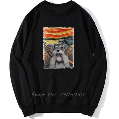 Miniature Black Schnauzer Head Print Hoodie Fashion Dog Casual Woman Men Pullover Fleece Sweatshirts Harajuku Streetwear