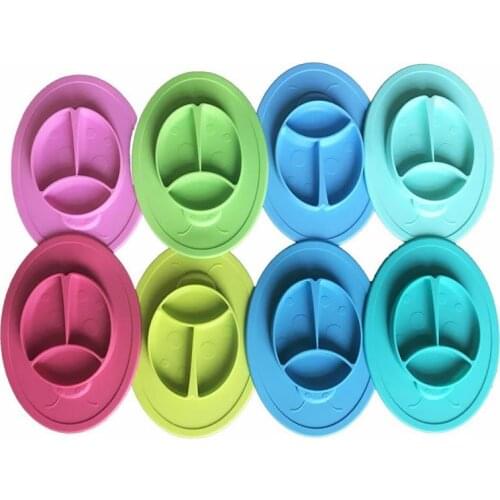 Cartoon Baby Dishes Meal Plate Meal Mat Silicone Easy Cleaning Tray for Children Kids food Holder Tray Food Container Tableware