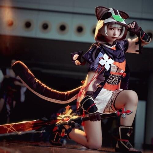 New Game Genshin Impact Sayu Cosplay Costume Lovely Lolita Dress Outfit Halloween Chirstmas Fancy Party Suits for Women Girls