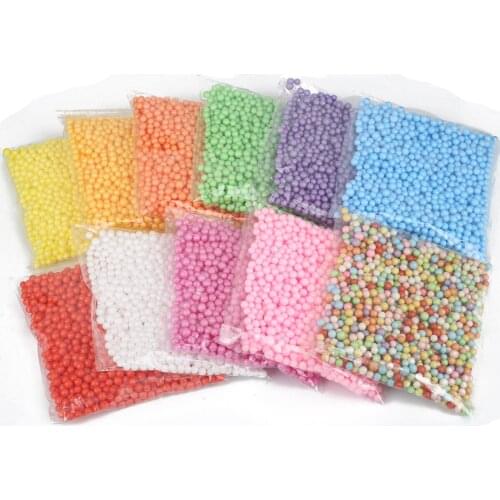New 2-4mm/5-10mm Mix Color Foam Balls Mini Beads Polystyrene Styrofoam Filler Bubble Ball DIY Wedding Christmas Party Decoration