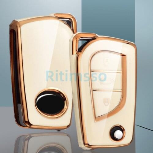 New TPU Car Key Cover Case for Toyota Auris Corolla Avensis Verso Yaris Aygo Scion TC IM 2015 2016 Camry RAV4