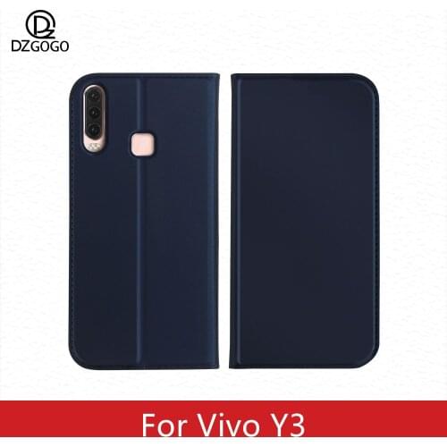 Vivo Y3 Case DZgogo iSkin Series Magnet Leather Flip Book Phone Case For Vivo Y3 V1901A V1901T Wallet Cover Coque Phone Bag