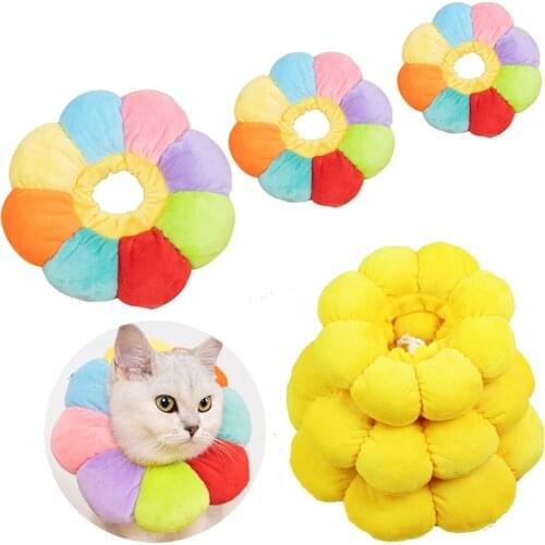 Cat Collar Pet Protective Collars for Dogs Cats Wound Healing Protection Elizabethan Collar Pet Cat Anti-bite Recovery Circle