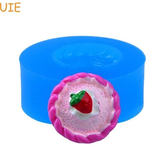 GYL191U Strawberry Cake Silicone Mould 21mm - Cupcake Decoration Bakeware Resin Molds, Cotton Candy Mold Food Safe