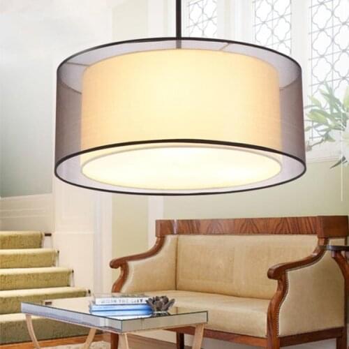 European American modern fabric pendant lamp light E27 LED optional foyer dinning bed living room bedroom ceiling pendant lamp