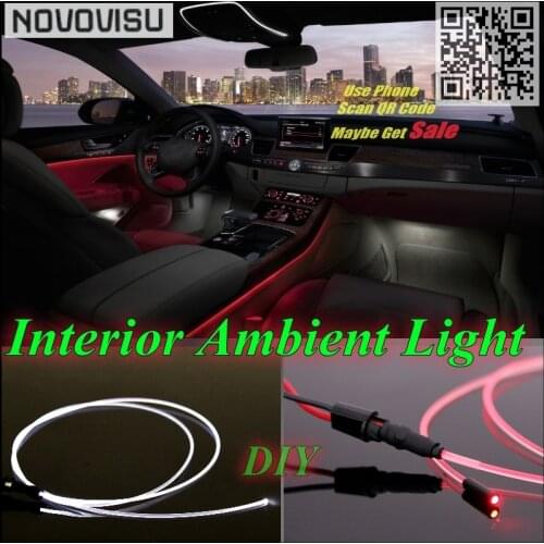 NOVOVISU For Volkswagen VW Polo Car Interior Ambient Light Panel illumination For Car Inside Tuning Cool Strip Light Optic Fiber
