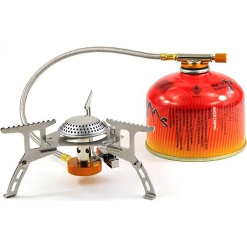 Outdoor stove camping mountaineering split stove electric spark gas stove energy-saving folding flat gas pot stove