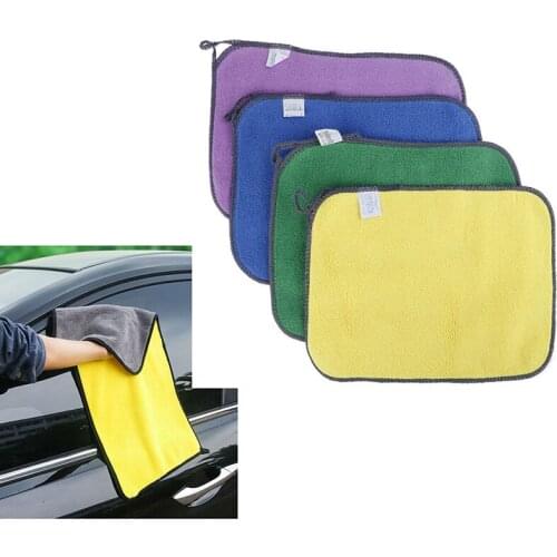 Hot sale 1Pc 20cm*30cm Absorbent Microfiber Towel Car Home Kitchen Coral Velvet Washing Clean Cloth