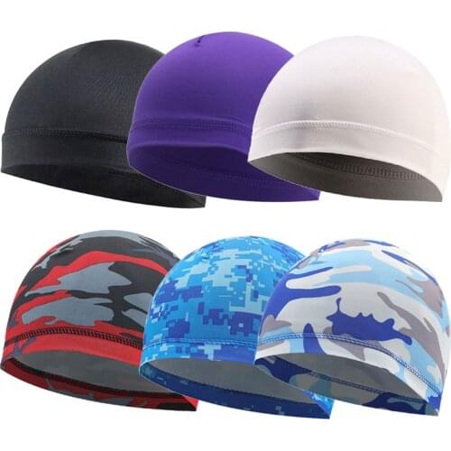 Fashion Sports Cap Quick Dry Helmet Inner Cap Unisex Anti-Sweat Cooling Beanie Breathable Hat Bike Riding Cycling Hat