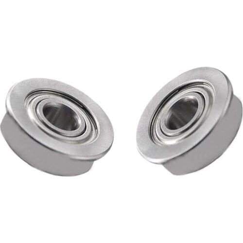 10Pcs Micro Stainless Steel Bearing F623ZZ Flange Ball Bearings with Edge for 3D Printer JR Deals
