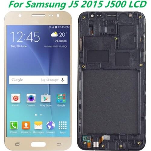 5.0'' Original AMOLED For Samsung Galaxy J5 2015 J500 LCD Display Touch Screen SM-J500H J500FN J500F J500M SM-J500F With Frame