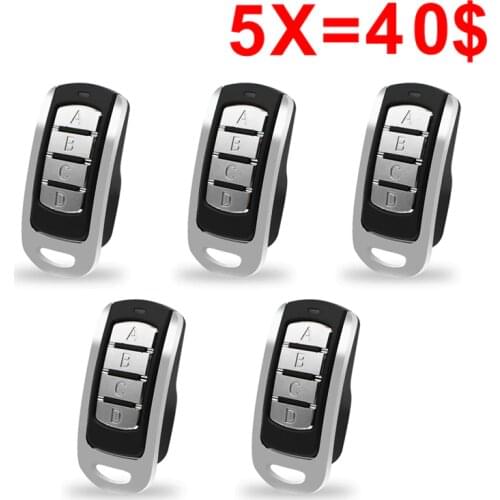 5pcs Auto scan 433.92mhz 868.35MHz remote control duplicator garage command gate door 433MHz remote controller rolling code