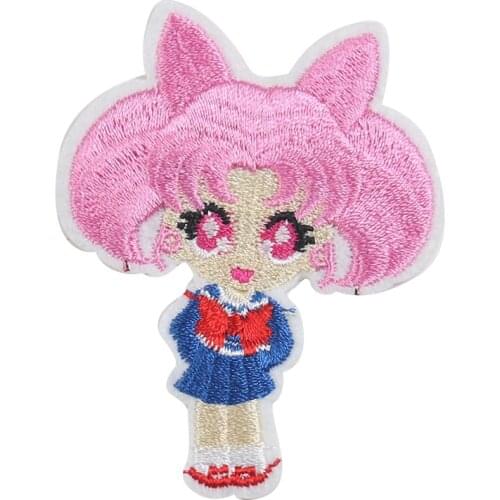 5PCS Cartoon Beauty Girl Patches Iron on Patches for Clothing Embroidery Applique Badges DIY Backpack Sewing Apparel Accessories