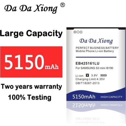 5150mAh EB425161LU Battery for Samsung galaxy s3 mini i8190 i699 ace 2 i8160 S7562 S7562I S7568 i8190N i739 S7580