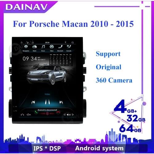 Car Radio 2 din Android auto audio For Porsche Macan 2010 - 2015 car multimedia player stereo vertical screen head unit