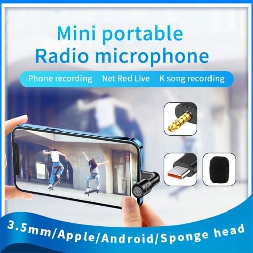 Wireless MINI Mobile phone Microphone 3.5mm Type-C Plug Audio Video Celebrity Recording Suitable Microphone For Youtube Tik Tok