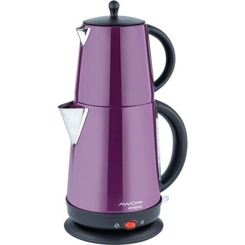 Awox Demplus Stainless Tea Maker, Steel Body and Teapot, Tea Brewing Machine, Auto Power Off, Hot Tea Maker