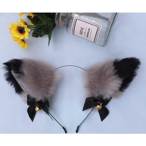 New Cat Fox Ears Long Fur Hair Headband Anime Cosplay Fox Hair Hoop Plush Fur Hair Clip Party Costume