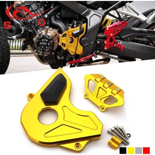 For Honda CB650F/CBR650F/CB650R Motorcycle Accessories Moto Front Sprocket Left Side Chain Guard Cover Engine Protection