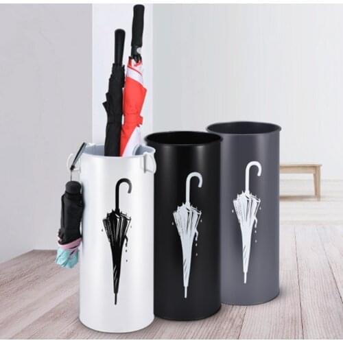 Round Umbrella Holder, Cane Holder Stand, Freestanding Umbrella Bucket for in The Entrance Passage to Put The Umbrella Cane