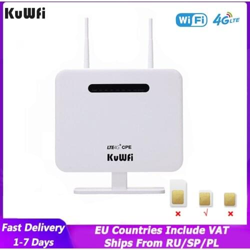Unlocked 4G LTE Wifi Router RJ45 LAN Port Support 4G SIM Card Solt 150Mbps Portable Wireless Router With External Antennas