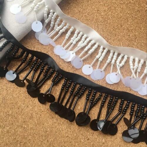 4.5CM width Ethnic style beads hand-beaded tassels ribbon lace DIY wedding dress bag pants jewelry curtain accessories