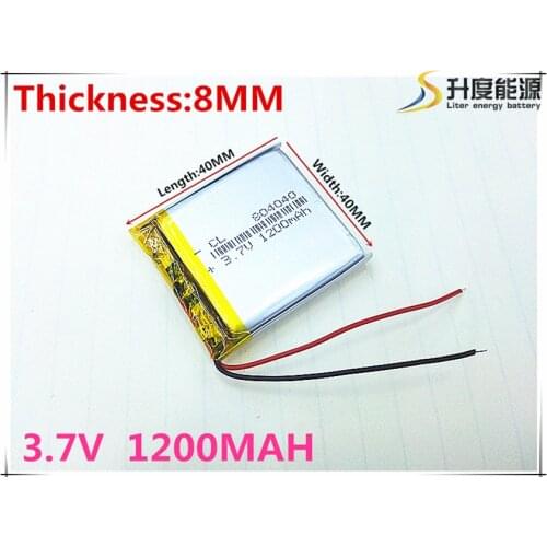 Li-po 1PCS 804040 3.7V 1200mah Lithium polymer Battery With Protection Board For MP3 MP4 MP5 GPS Glass Digital Product