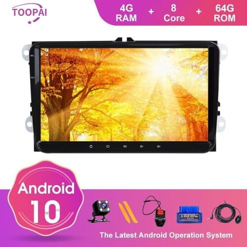 Toopai Android 10 For VW/Volkswagen/Golf/Polo/Tiguan/Passat/Skoda/Octavia 2007-2013 Auto Radio GPS Navigation Multimedia Player