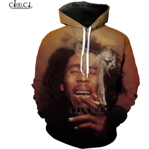 HX Singer Reggae Creator Bob Marley 3D Print Hoodie Men Tracksuit Autumn Long Sleeve Pullover Fashion Tops Drop Shipping