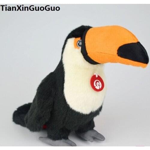 About 26cm beautiful Toucan bird plush toy black Toucan soft doll birthday gift w0903