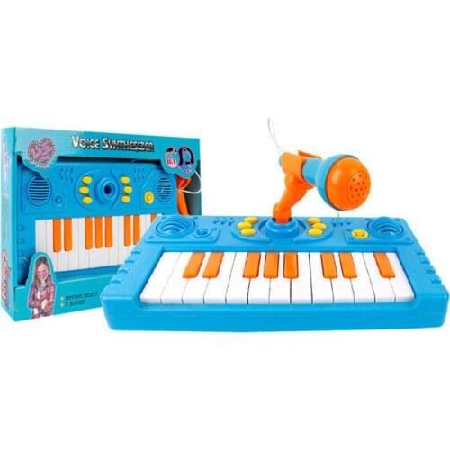 21 Keys Kids Cartoon Electronic Piano Toy keyboard Baby Piano Musical Toy with Microphone for Above 3 Years Old Girls Boys Gift