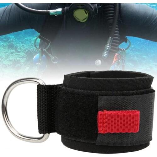 Adjustable Diving D-shape Ring Padded Wrist Strap Webbing Hand Lanyard For Scuba Free Diving Swimming Pool Accessories