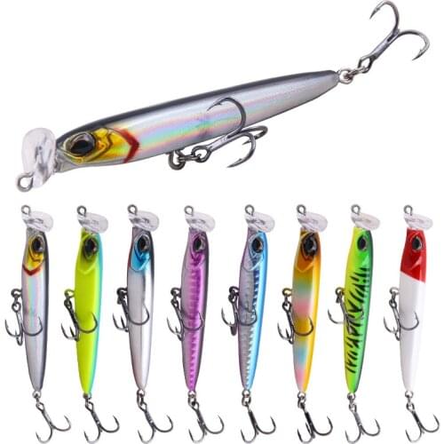 2020New 1PCS Drown Minnow Fishing Lure86mm/95mm Artificial Hard Bait Wobbler Swimbait Jig Crankbait Carp Fishing Tackle Lure