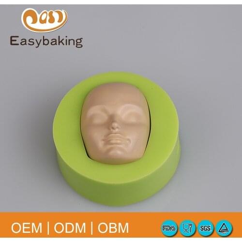 POP lovely baby face shape silicone mold for fondant cake decoration kitchen wear tools