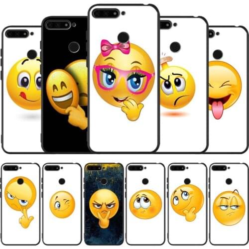 3d funny face black Silicone Phone Case For honor 30 20 Pro 8 8X 9 10 20 Lite Mate 10 20 30 Lite Pro cover