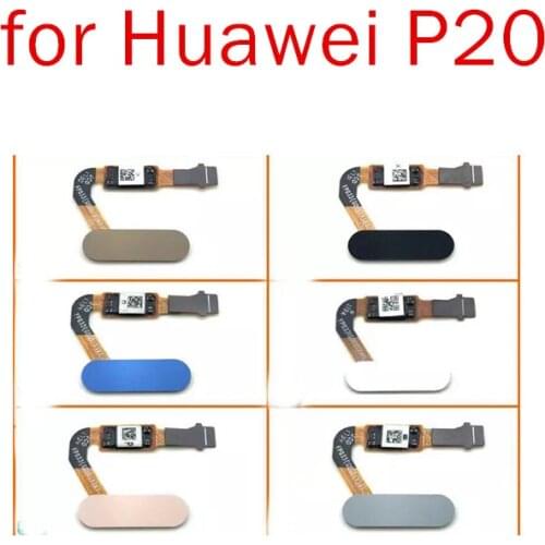 For Huawei P20 Fingerprint Sensor Scanner Connector Home Button Key Touch ID Flex Cable Repair Spare Parts Test QC