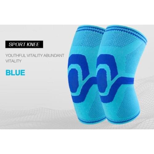 Sports Kneepad Men Pressurized Elastic Knee Pads Support Fitness Gear Basketball Soccer Volleyball Brace Protector Safety Hot