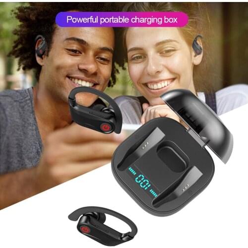 For HBQ-Q62 TWS Bluetooth 5.0 Earphone Sport Gaming Stereo Sound Wireless Earbuds Waterproof Headset with Charging Box Earphones