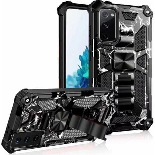 Military Camouflage Armor Shockproof Case For Samsung Galaxy A52 A72 5G A12 A32 S21 Note20 Ultra S20 FE Car Holder Magnetic Case