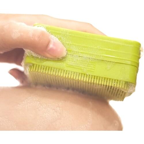 Soap Box with Lid & Brush Multifunctionnal Soap Storage Tray Silicone Soap Stand Bath Soap Holder Dishes for bathroom tools