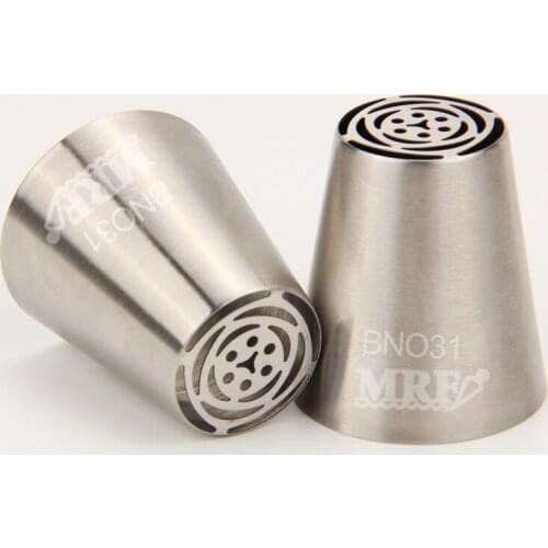 30pcs/lot)Free Shipping New Stainless Steel Cake Decorating Xlarge Russian Flower Nozzle #BNO31