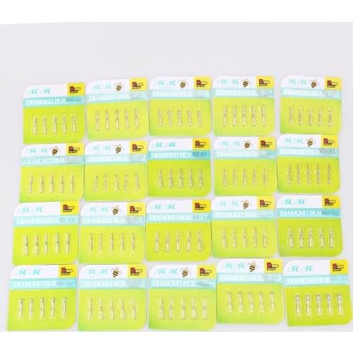 20Types 100Pcs Dental Sharp Natural Diamond Burs Set Teeth Whitening Oral Cleaning Care For High Speed Handpiece Medium FG 1.6m