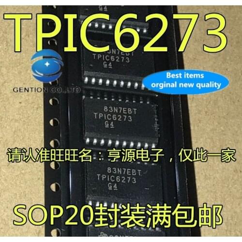 5PCS TPIC6273 TPIC6273DW SOP20 eight-way power logic type D latch chip in stock 100% new and original
